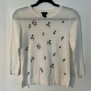 Ann Taylor Floral Embroidered Sweater